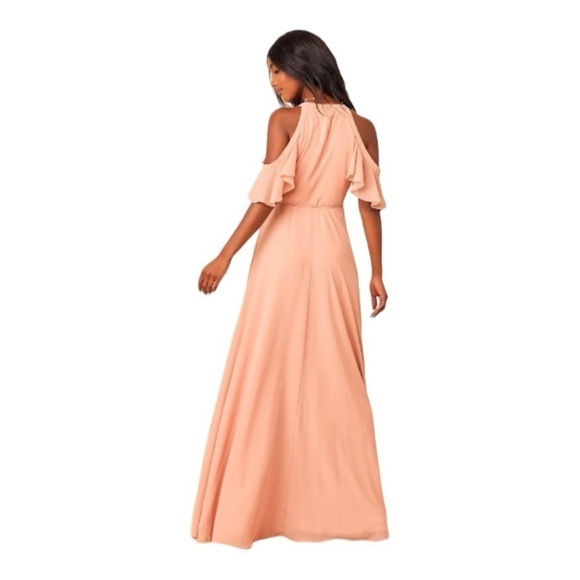 Lulus Easy Listening Cold Shoulder Wrap Maxi Dress - Picture 3 of 8